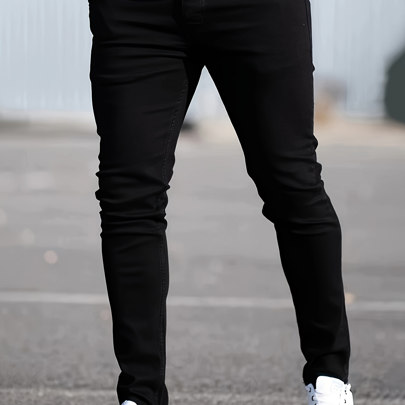 

Men's Casual Skinny Jeans, Chic Street Style Medium Stretch Classic Design Jeans