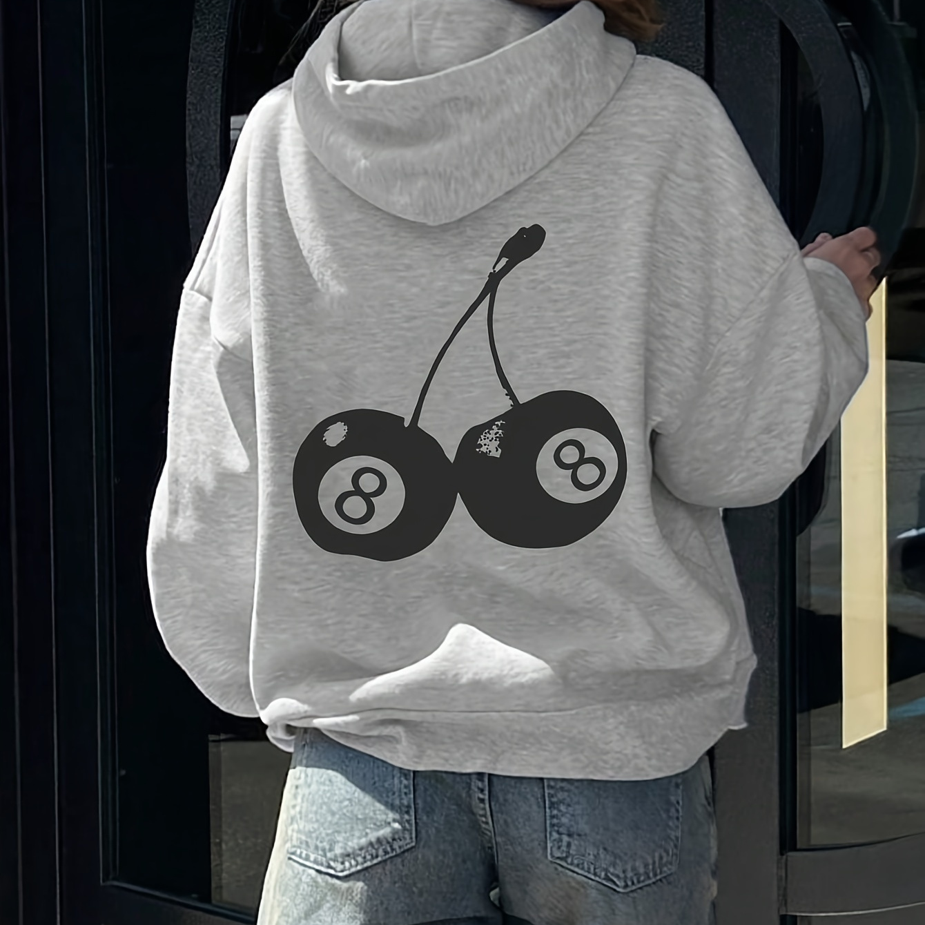 

Kangaroo Pocket Hoodie, Casual Long Sleeve Hoodies Sweatshirt, Women's Clothing