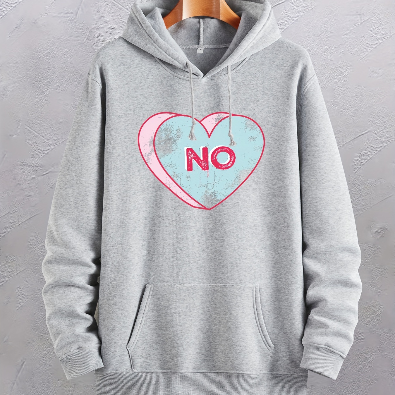 No And Love Long Sleeve Mens Casual Hoodie Drawstring Pocket Hoodie - Men's  Clothing - Temu Portugal