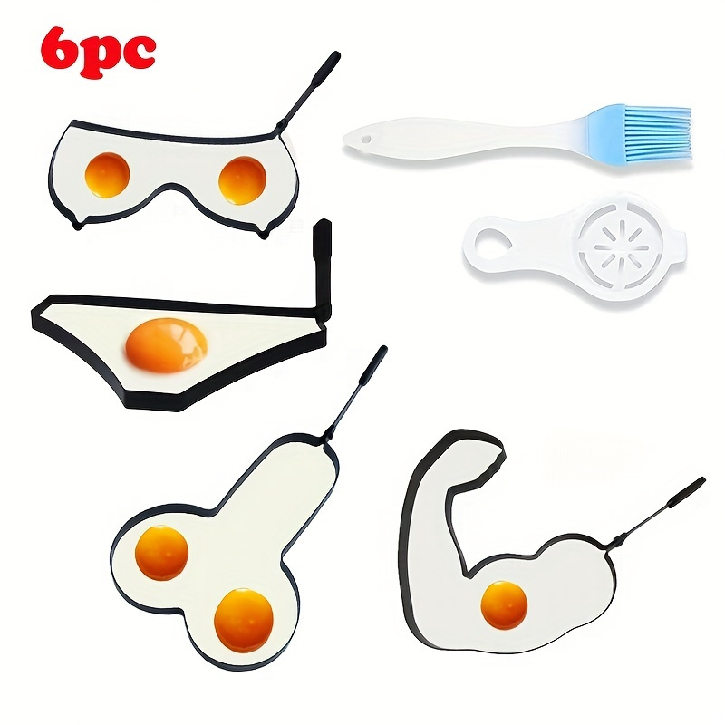 1pc Funny Egg Ring Shape Stainless Steel Egg Cooking Rings Dick