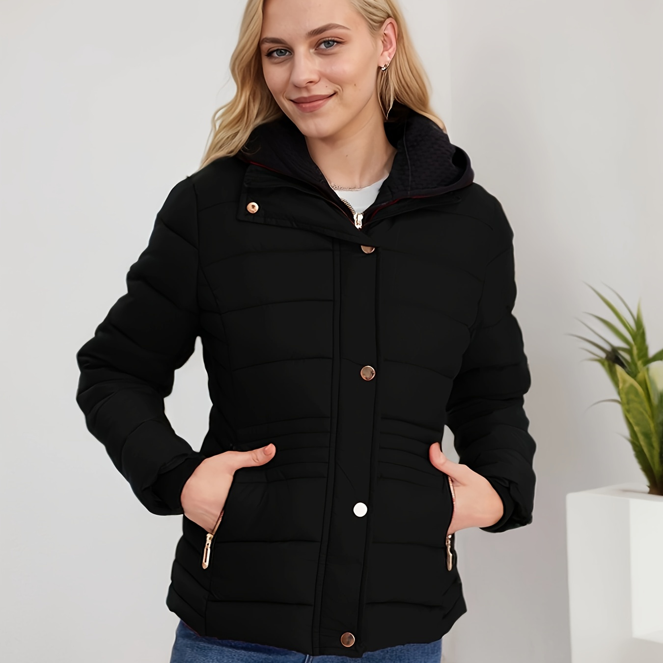 

Women's Jacket With Removable Liner And Hood - 2-in-1 Detachable Coat For Styling