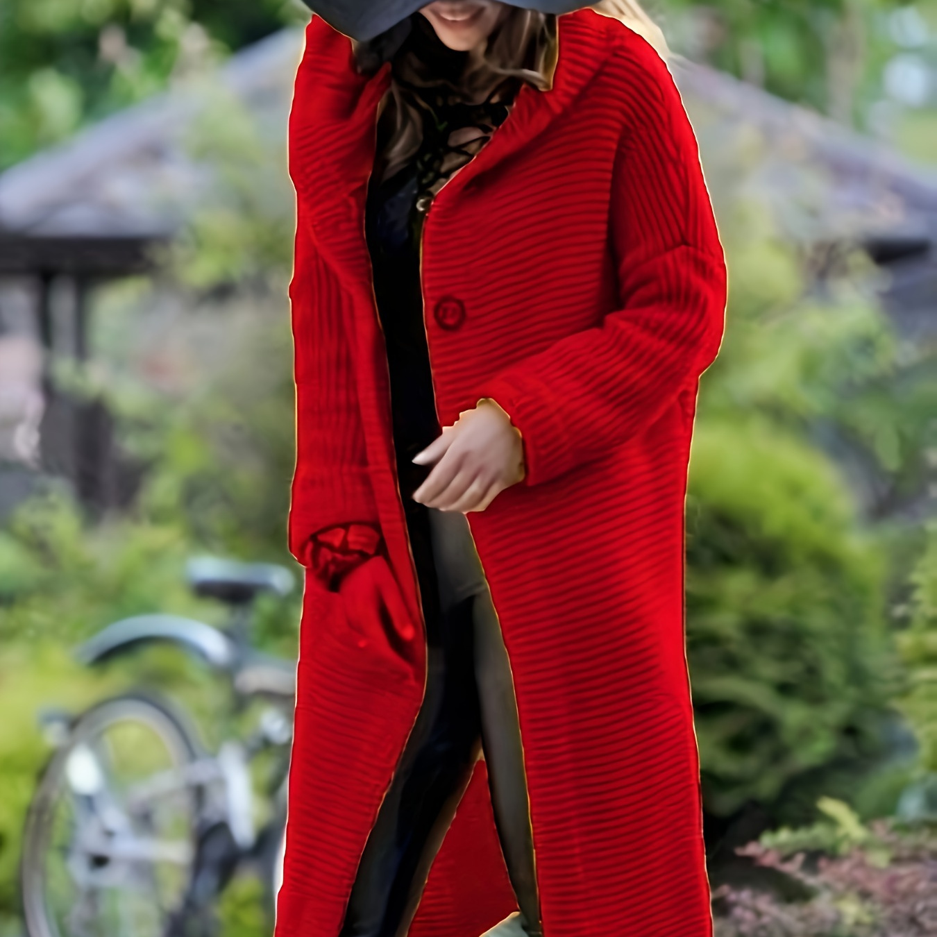 

Cardigan Uni À Capuche Boutonné Sur Le Devant, Cardigan Décontracté À Manches Longues Pour L'automne Et L'hiver, Vêtements Pour Femmes