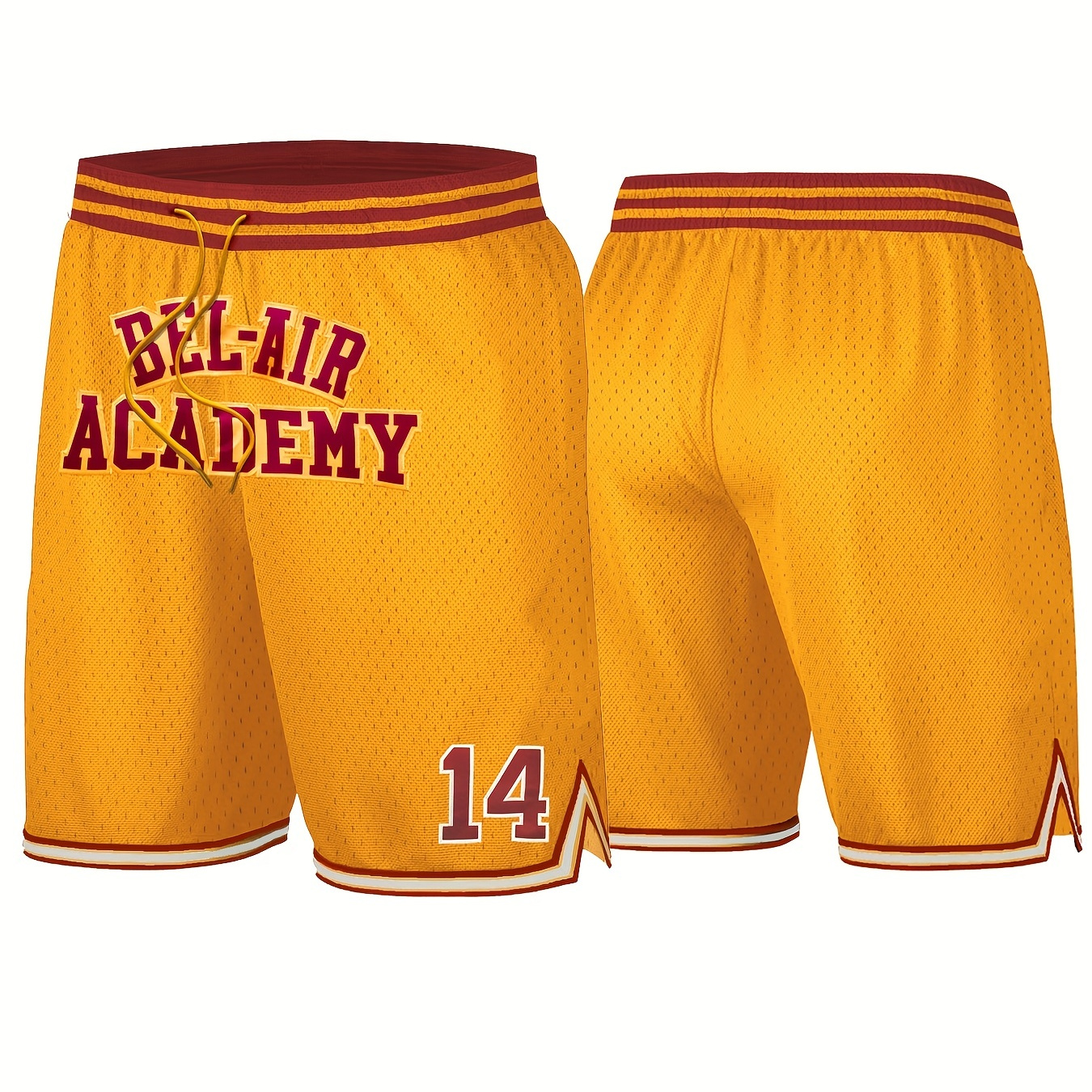 

Men's #14 Basketball Shorts, Active Slightly Stretch Breathable Embroidered Loose Shorts For Competition Training Party Size S-xxxl