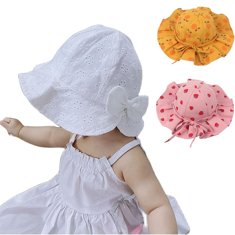 Kids Childrens Bucket Hat Sun Hat Summer Beach Fisherman Organic Cotton Boy  Girl