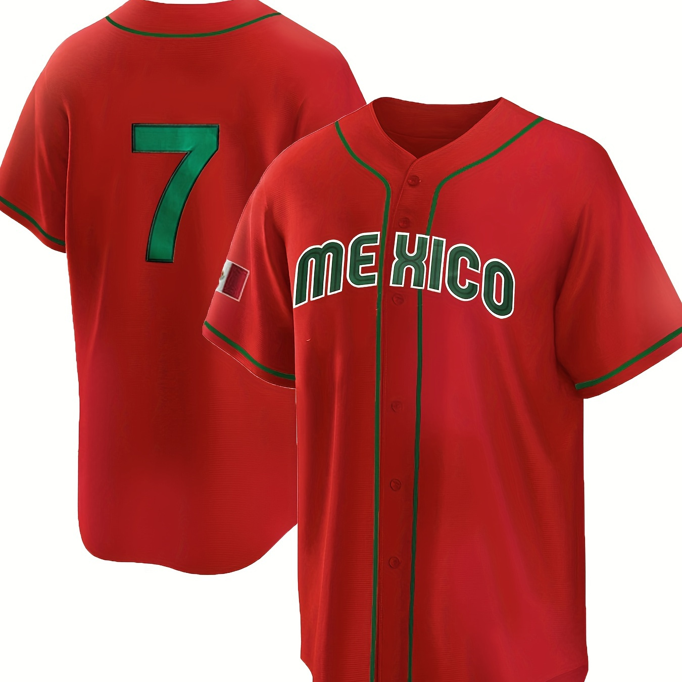 Jersey De Béisbol De Mangas Cortas Con Patrón De "Bad Boy # 10" Transpirable De Cuello En V Para Entrenamiento Deporte Para Hombres