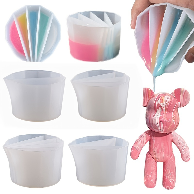 

Cup Shape Epoxy Resin Casting Silicone Mold Pouring Fluid Pigment Multi-cavity Mixed Color Color Split