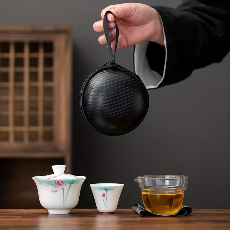 Tetera automática creativa para infusiones, juego de té de Kungfu  resistente al calor, con desviación de agua magnética, de vidrio chino