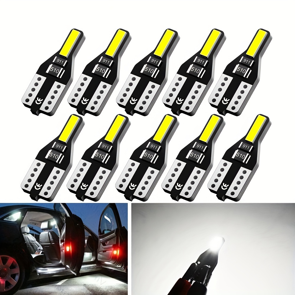 uxcell® 10 bombillas LED blancas para coche T10 W5W SMD LED para interior