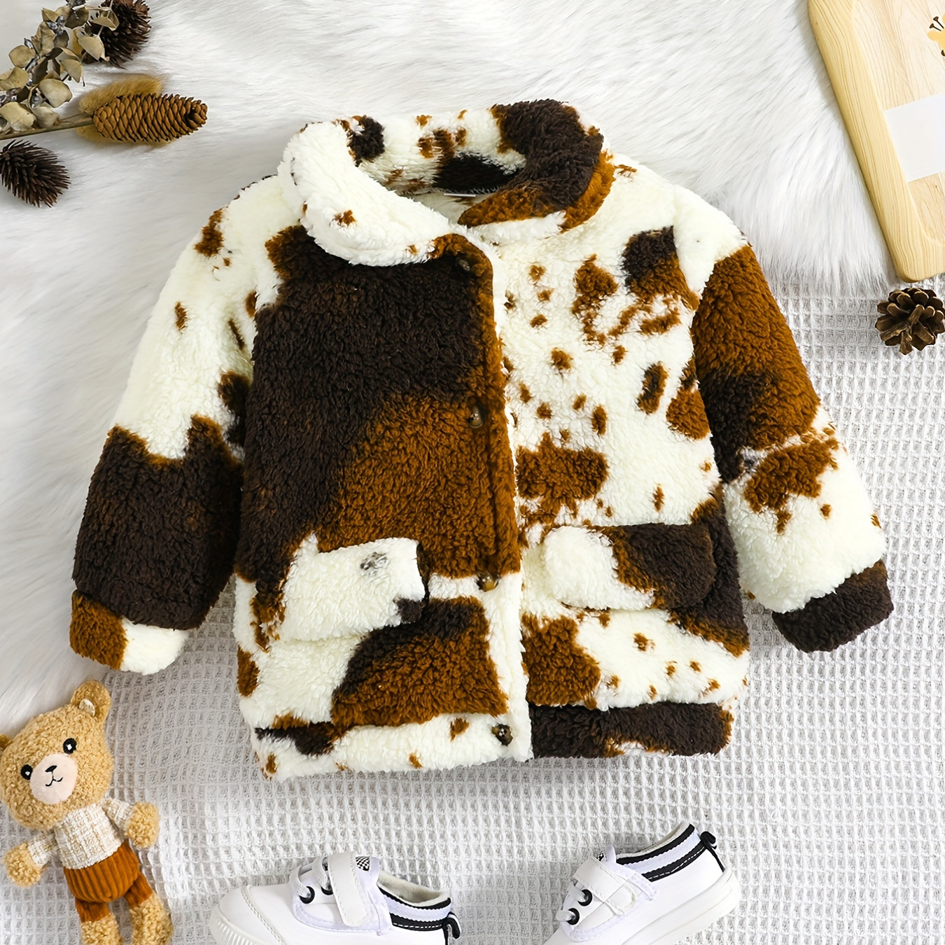 Cozy And Stylish Baby Plush Jacket - Perfect For Boys And Girls!