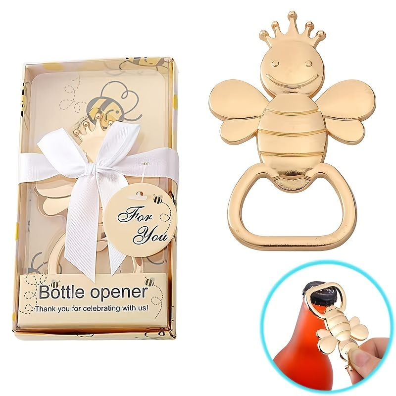 

Cute Bee-shaped Bottle Opener - Perfect Wedding Favors For Guests, Funny Party Gifts & Bar Decoration Tool