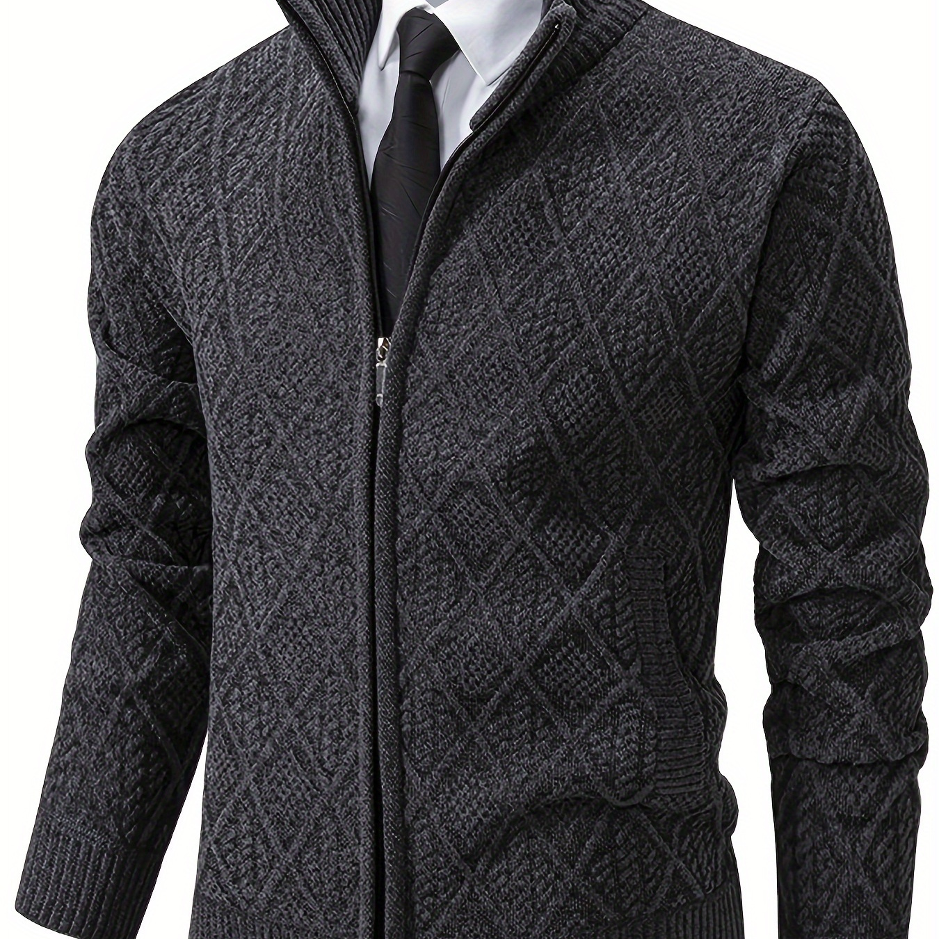 

Pull Tricoté pour Hommes Version Coréenne Automne et Hiver Mode Casual Pull à Col Ouvert Manteau Vêtements pour Hommes Confortable Polyvalent Motif