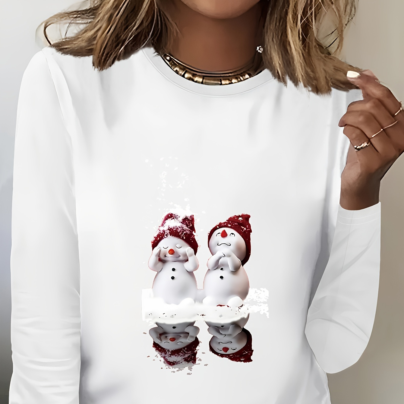

's Christmas Snowman Long T-, , , Regular Fit, All , Top