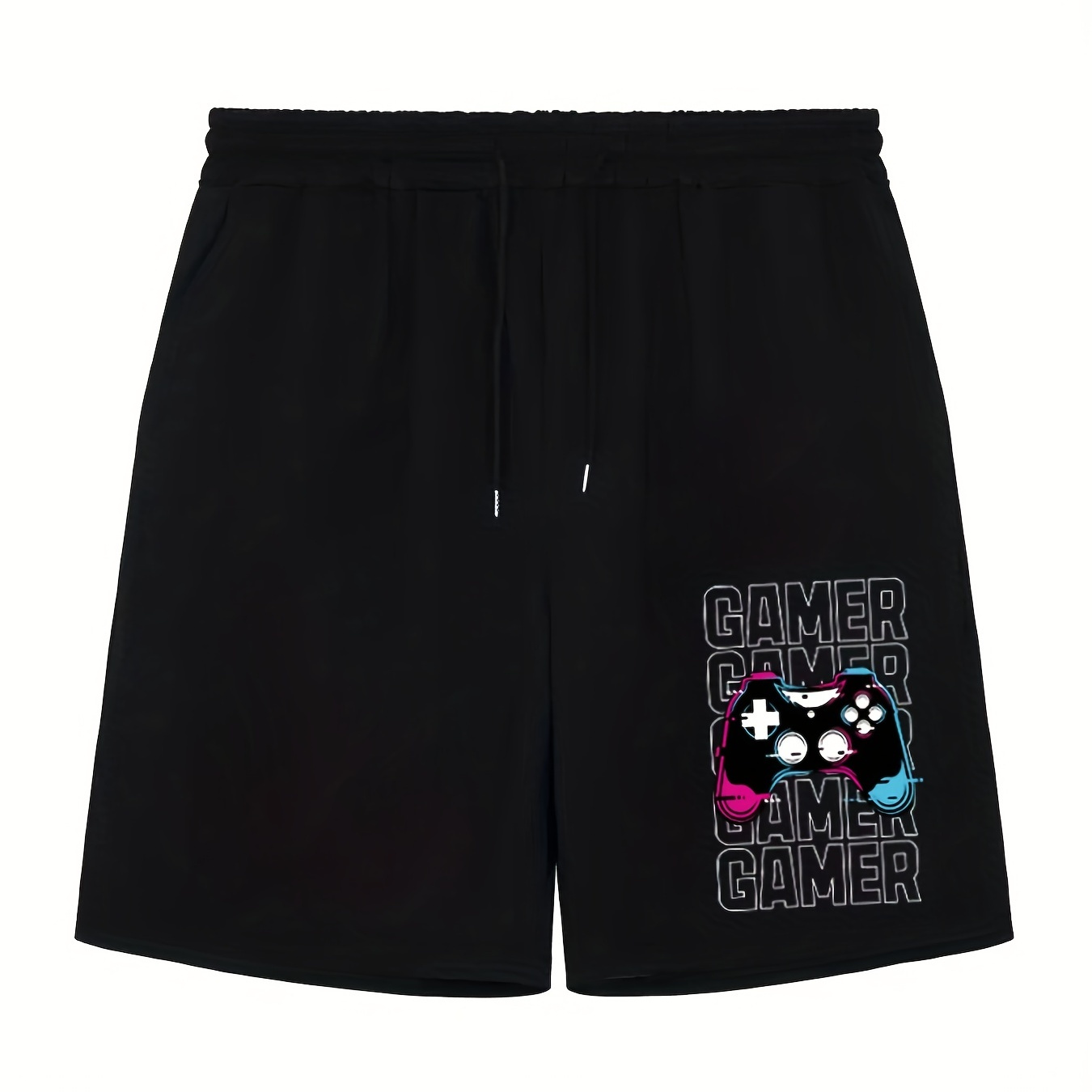 

Men's Game Console Shorts Bottoms Drawstring Waist Casual Summer Men's Clothes