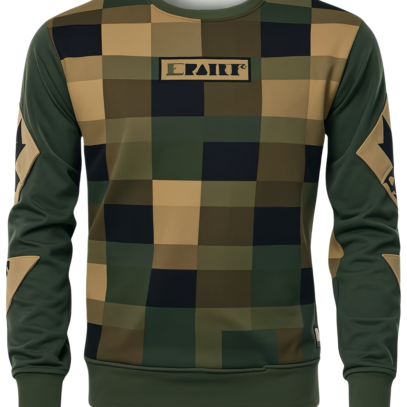 

' Camouflage Ribbed Sweatshirt Warm Casual Account Pullover Men' Camouflage Clothing, Suitable For Autumn And Winter