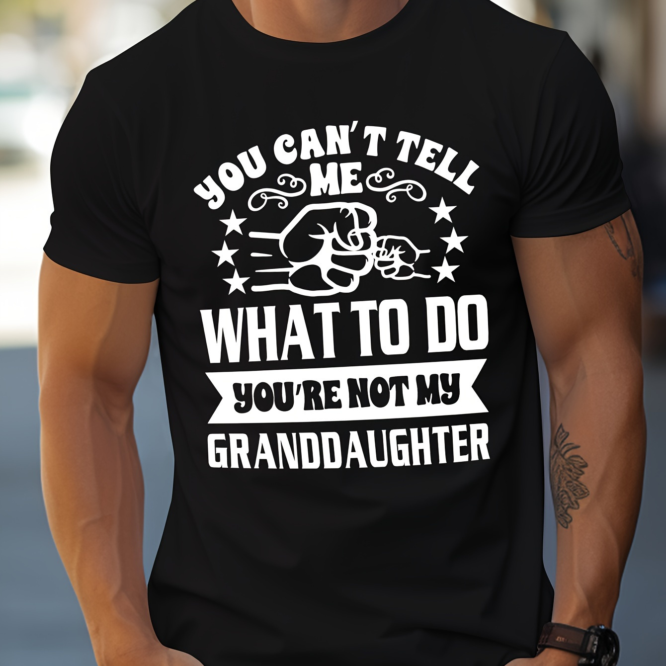 

Tees For Men, Funny 'you Can't Tell Me What To Do' Grandpa T Shirt, Casual Short Sleeve Tshirt For Summer Spring Fall, Tops As Gifts