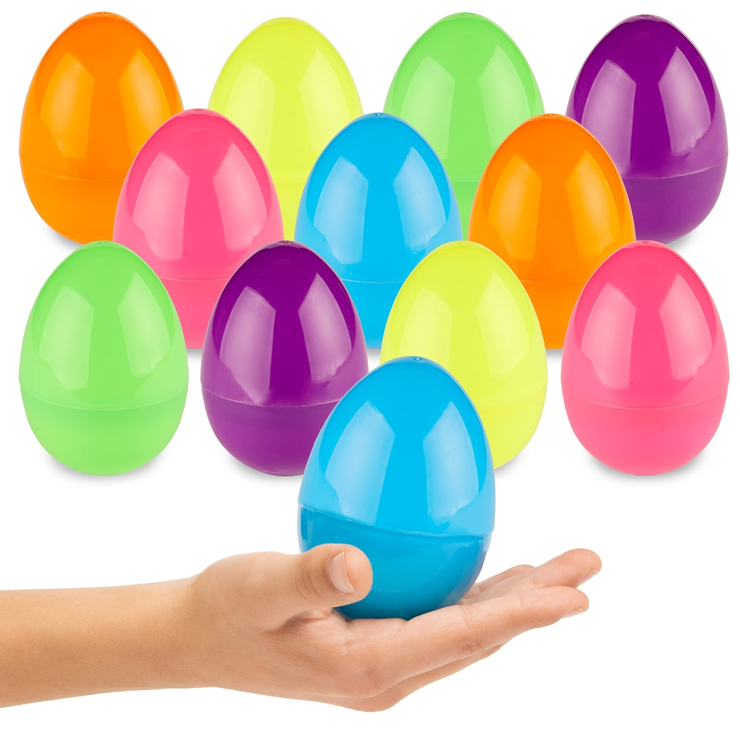 Juego de 30 huevos de plástico, huevos de Pascua sintéticos pintables para  bricolaje relleno de canastas de Pascua regalo souvenir de festejo