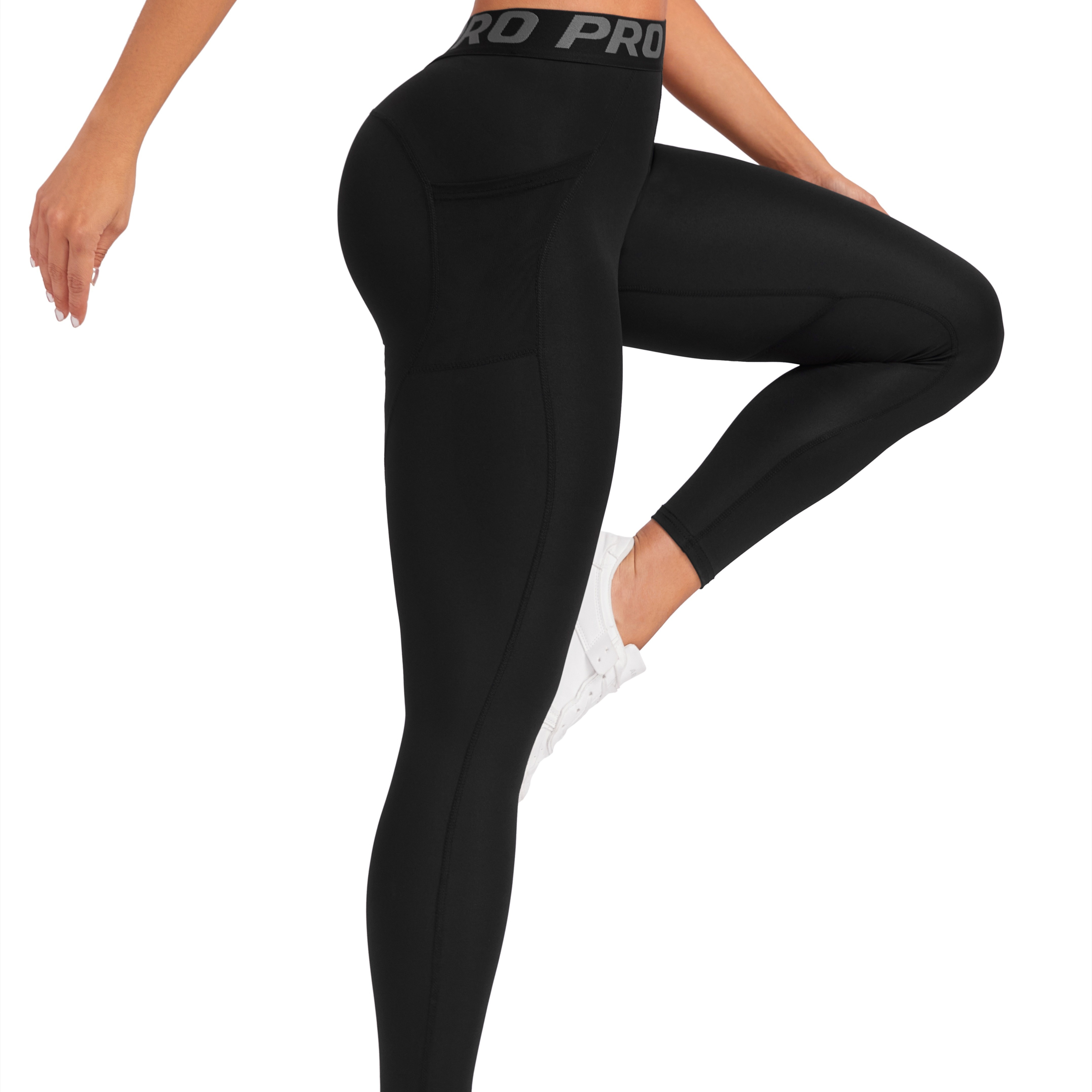 

Pantalon de yoga taille haute à motif de lettres, leggings de fitness et de course à pied extensibles, vêtements de sport pour femmes pour l'automne et l'hiver