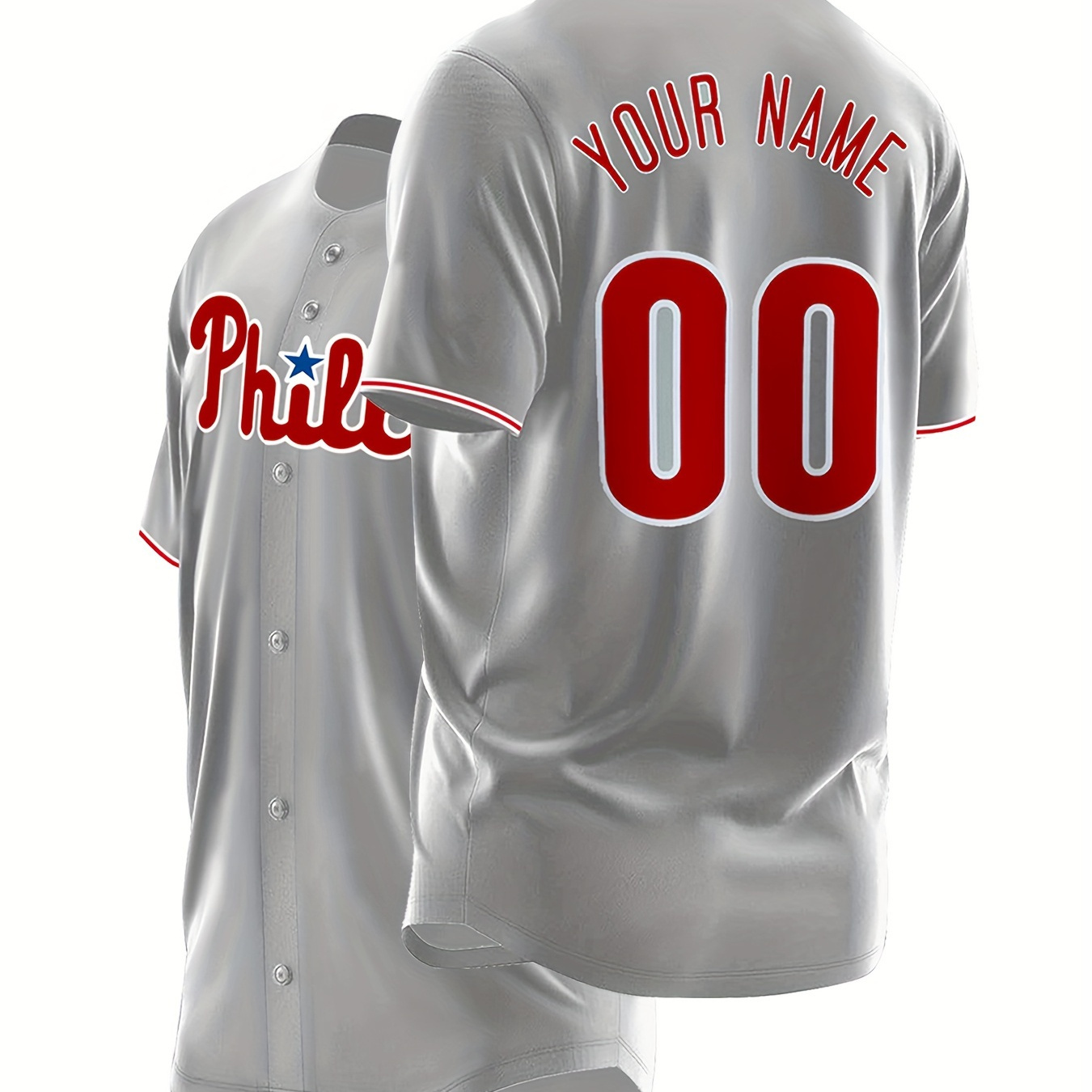 

Jersey - Personalize & , Polyester, V-, Embroidered For &