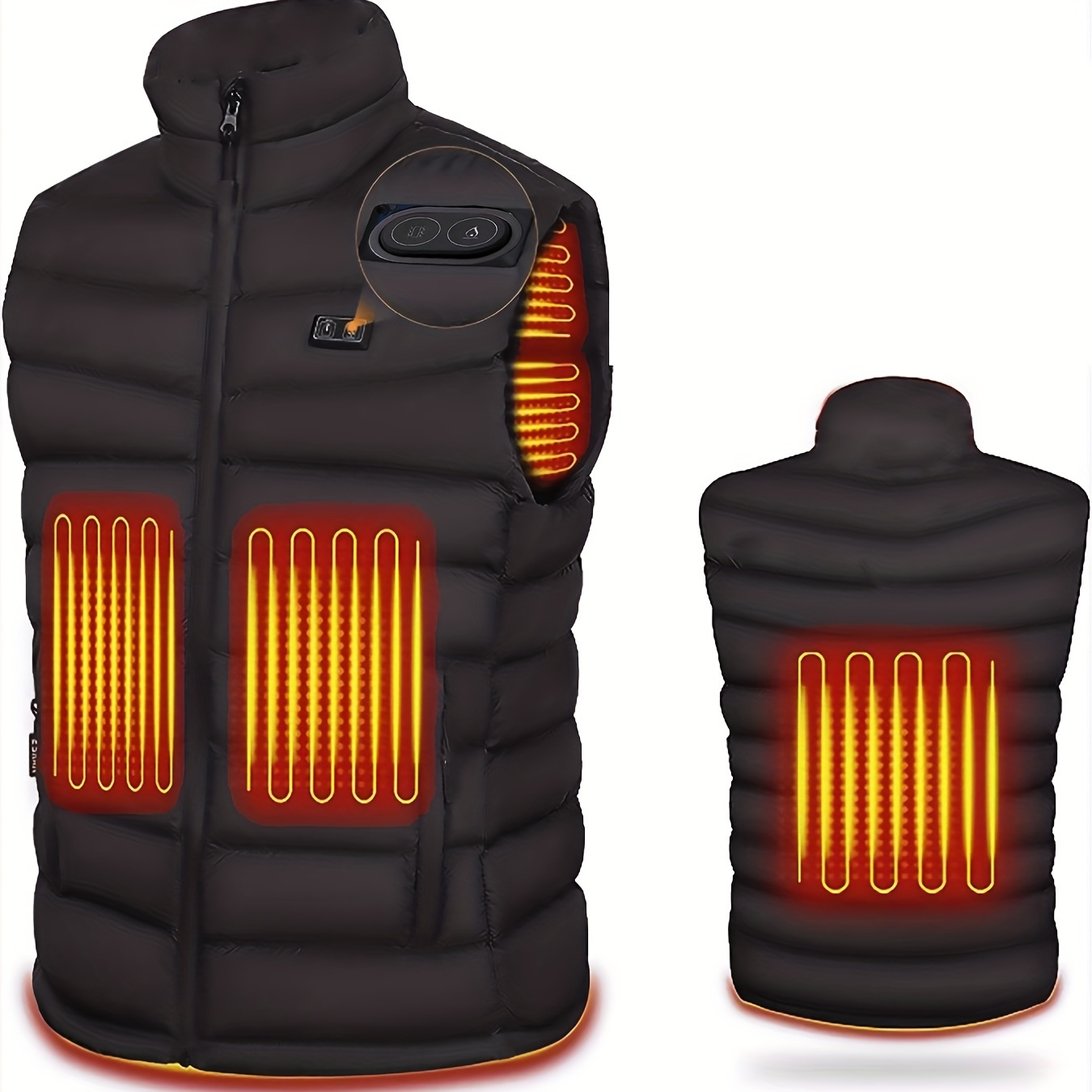 Heated Massage Vest For Women, Smart Electric Lightweight Soft Fleece Lined  Heating Vest ( Battery Not Included)