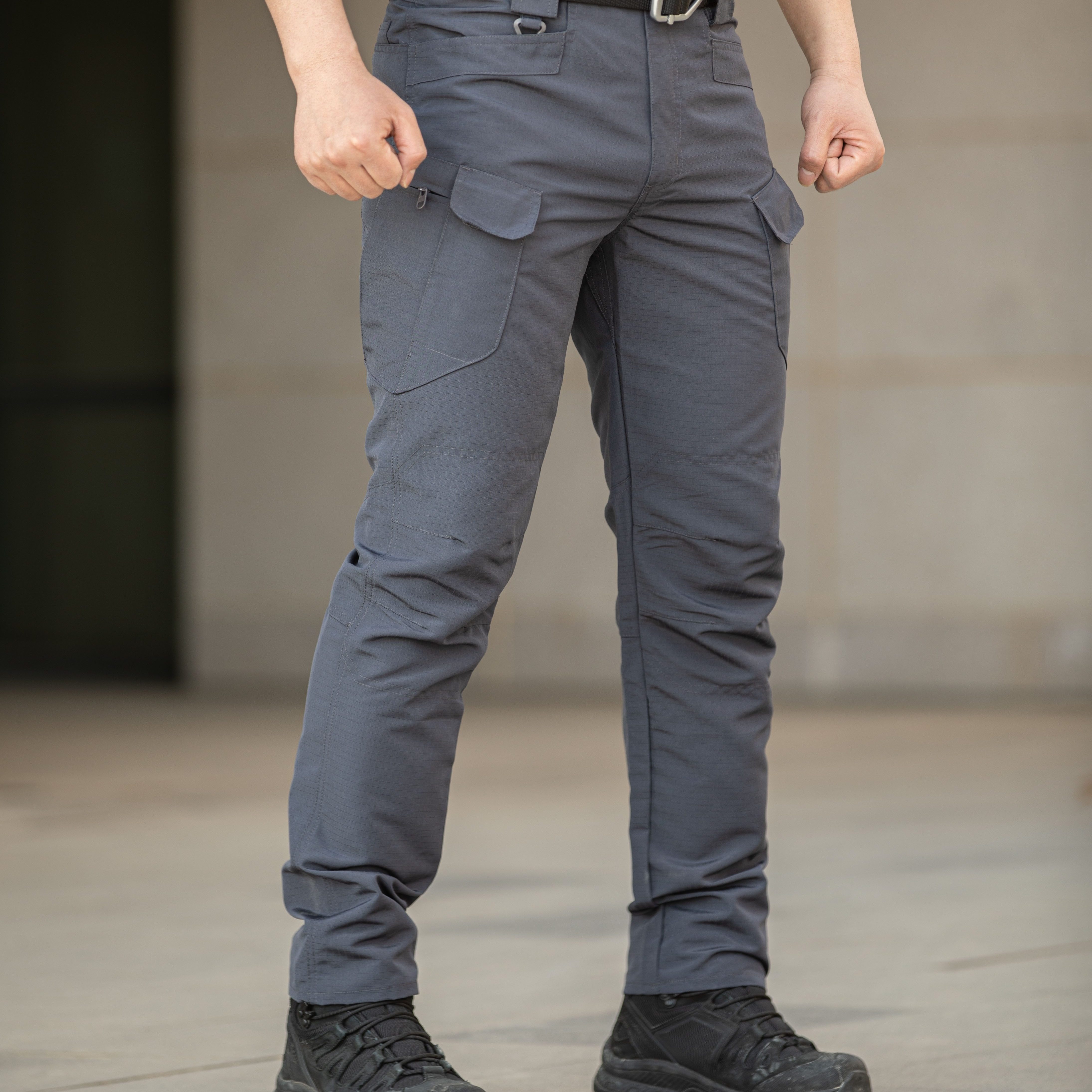 

Pantalon cargo solide tendance, pantalon multi-poches à rabat pour hommes, pantalon décontracté ample pour l'extérieur, pantalon de travail pour hommes style streetwear hip-hop