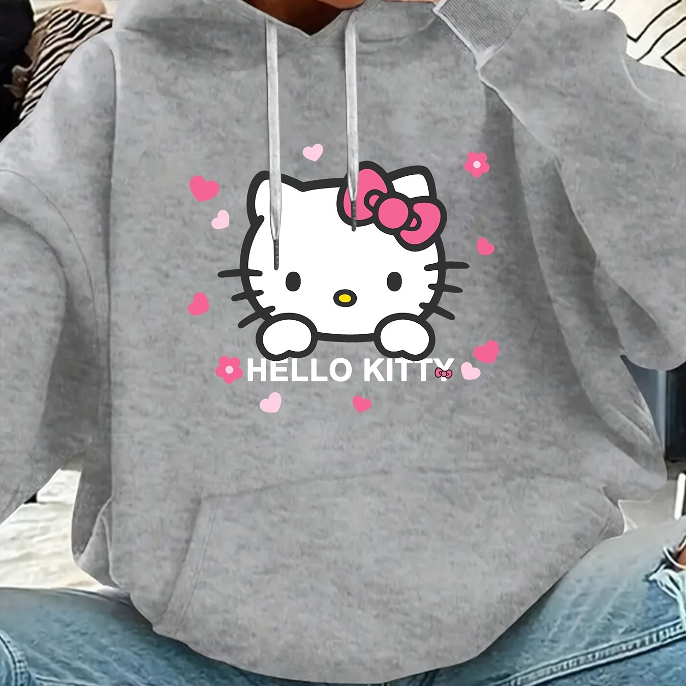 

Sanrio Hello Kitty Hoodies Unisex, Kuromi Pattern Printed Hoodie, Cinnamoroll Drawstring Casual Hooded Sweatshirt, Melody Christmas Cute Cartoon Hoodie, In All -q9-3