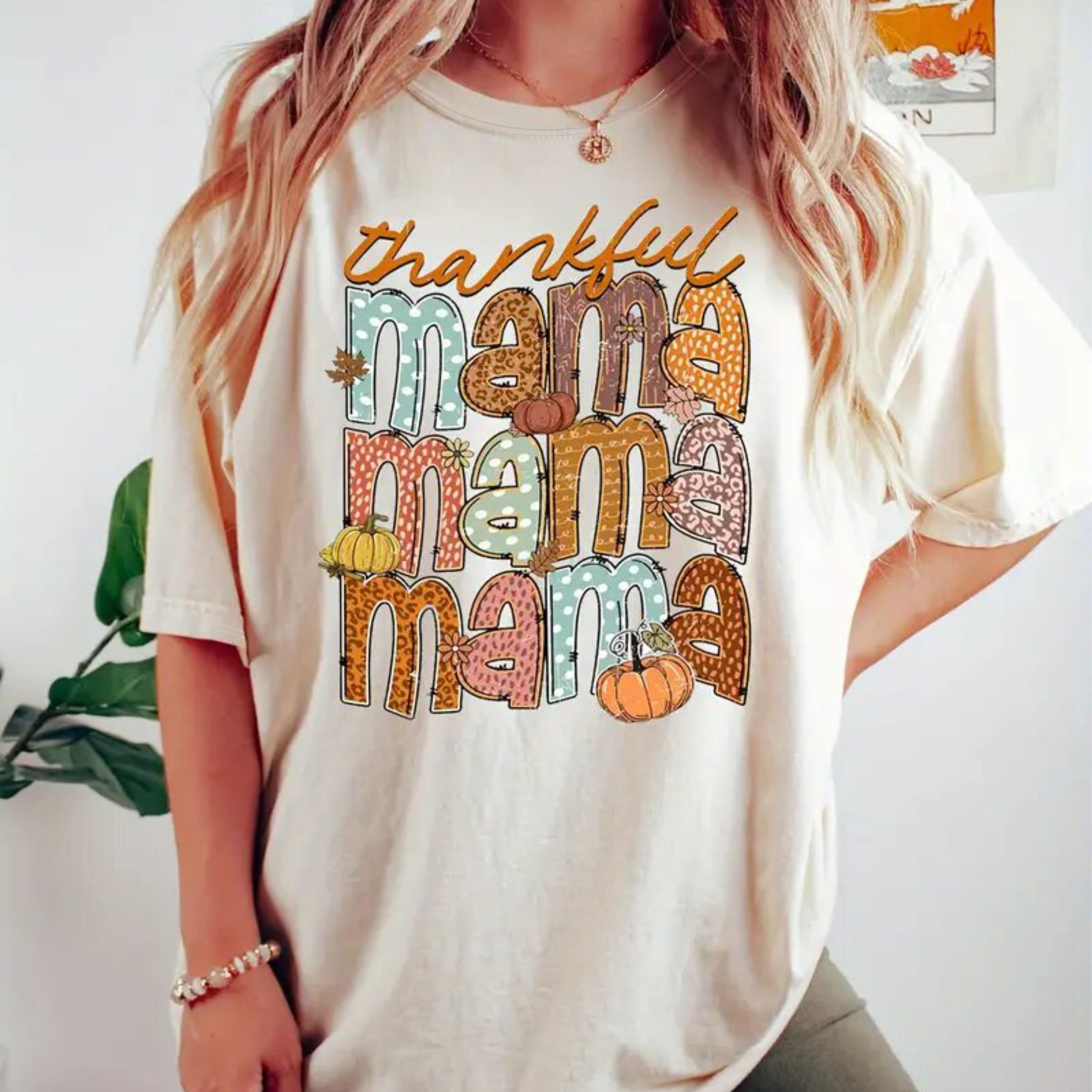 

1pc Women's Casual Jersey T-shirt With " Mama" Letter Print, Short Sleeve Crew Neck, Knit Fabric Top For All , Polyester 65%, Rayon 30%, Spandex 5%