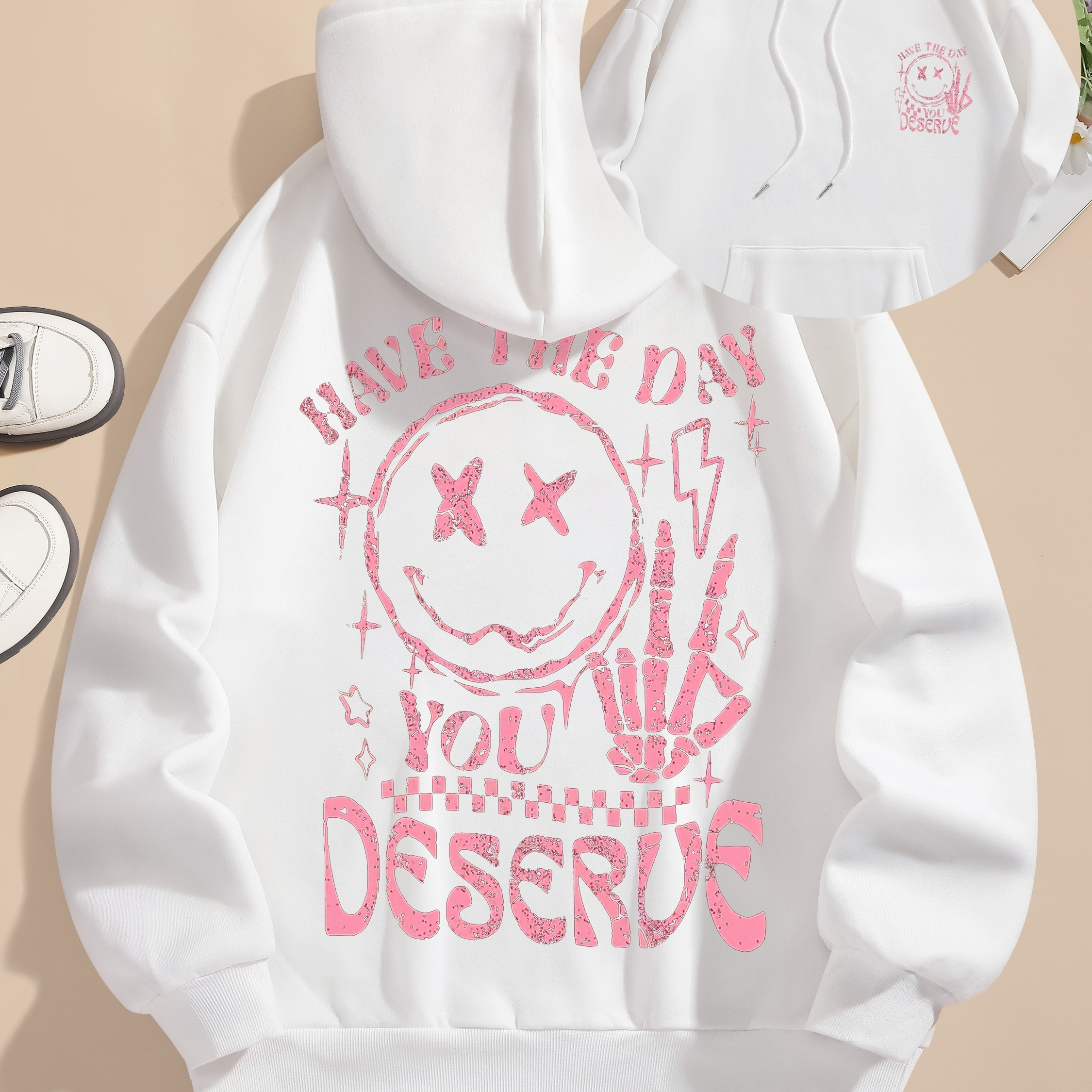 

Women's "have You " Graphic Hoodie - Casual Black Polyester Sweatshirt With Pink & , Drawstring Hood, Machine Washable For Fall/winter, Apparel| Sweatshirt|knit Construction, Sweater Hoodie