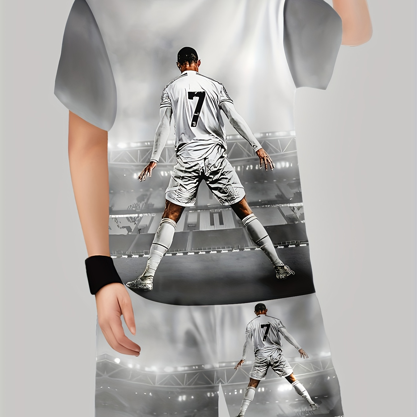 Boys' 3D Print Sports Outfit
