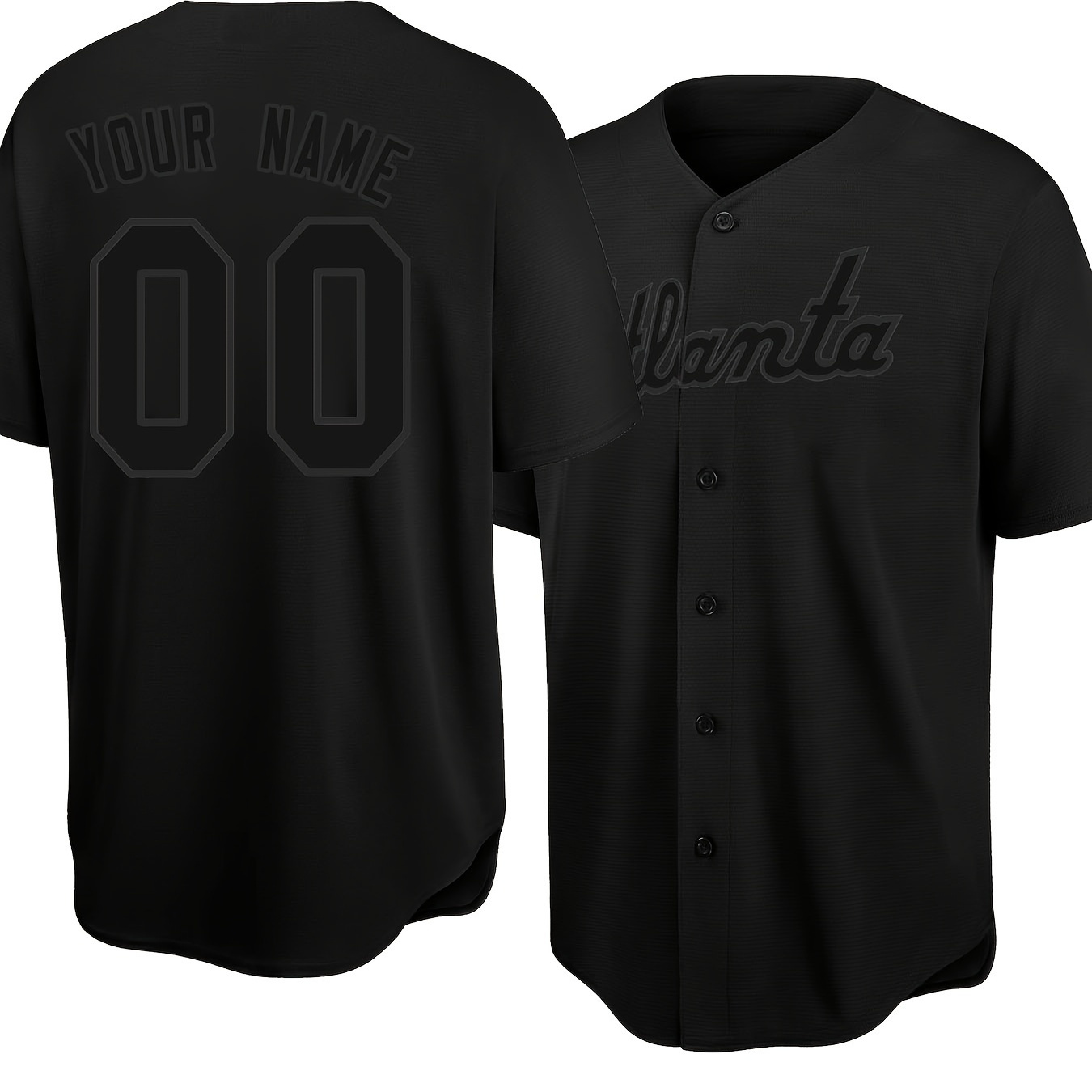 

Men's Customized Name & Number Embroidery Baseball Jersey, Tailored To Your Preference, Comfy Top For Summer Sport