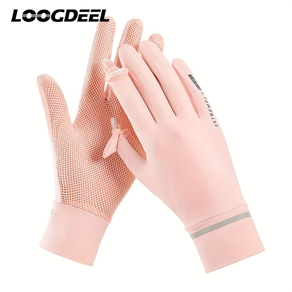 Summer Thin Sun Gloves Breathable Flip Touchscreen Gloves - Temu