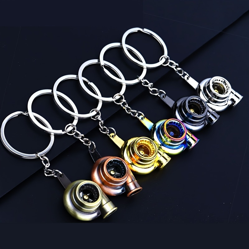 24K/GOLD TURBO BEARING KEYCHAIN METAL KEY RING/CHAIN WHISTLE BOOSTED  SPOOLING P1