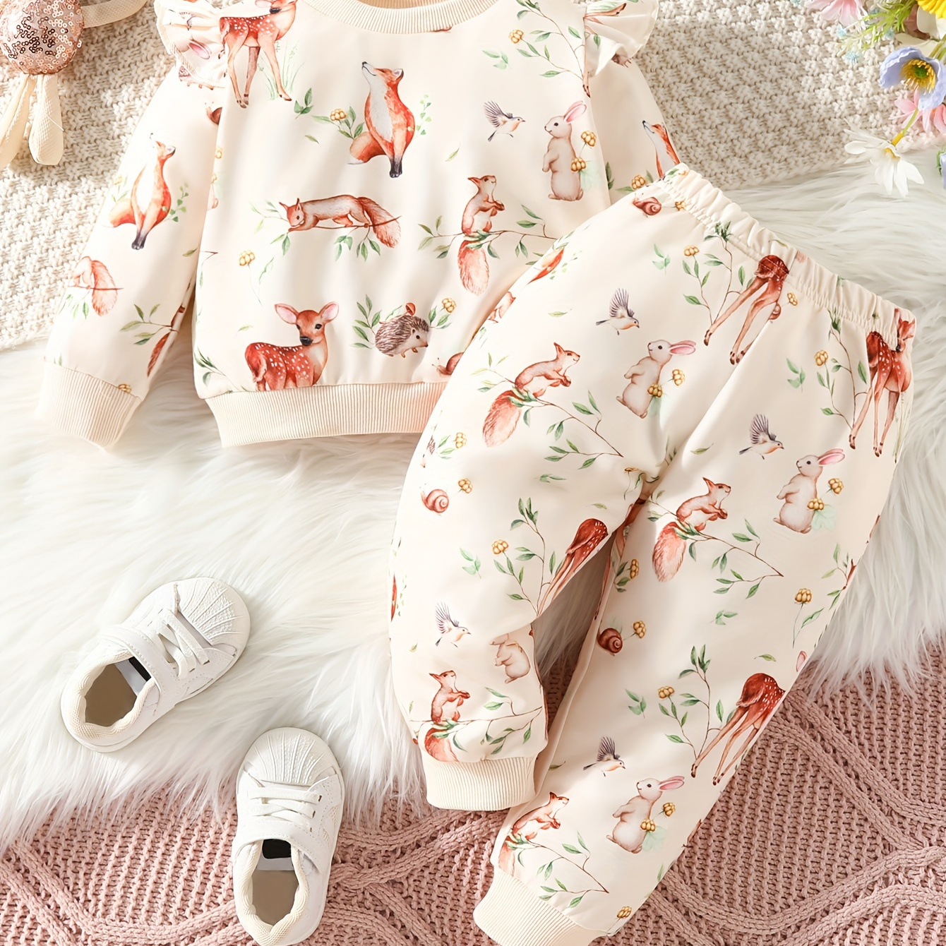 

Costume Imprimé Animal Pour Petites Filles, Style Printemps Et Automne