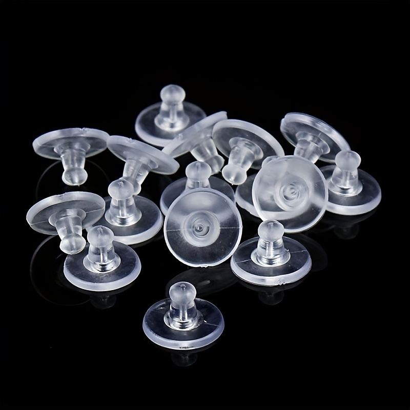 1box Ear Stopper Backings With Cushion Pad, Clear Silicone Earring Backs  For Heavy Earrings, Hoop Stud, Fish Hook Earrings - Safe, Durable