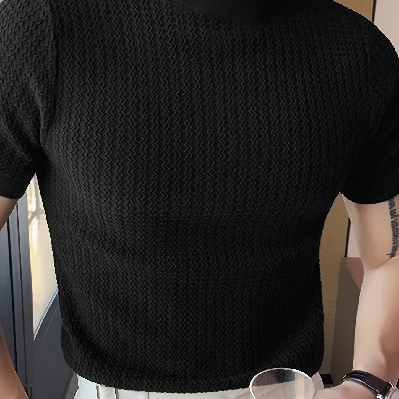 

Mens Casual Shirts With Wooven Details