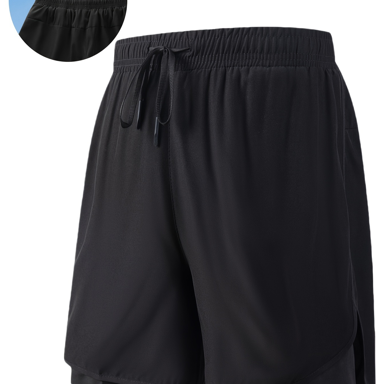 

Quick-drying Breathable Men's Double-layer Drawstring Shorts For Summer Beach Sports