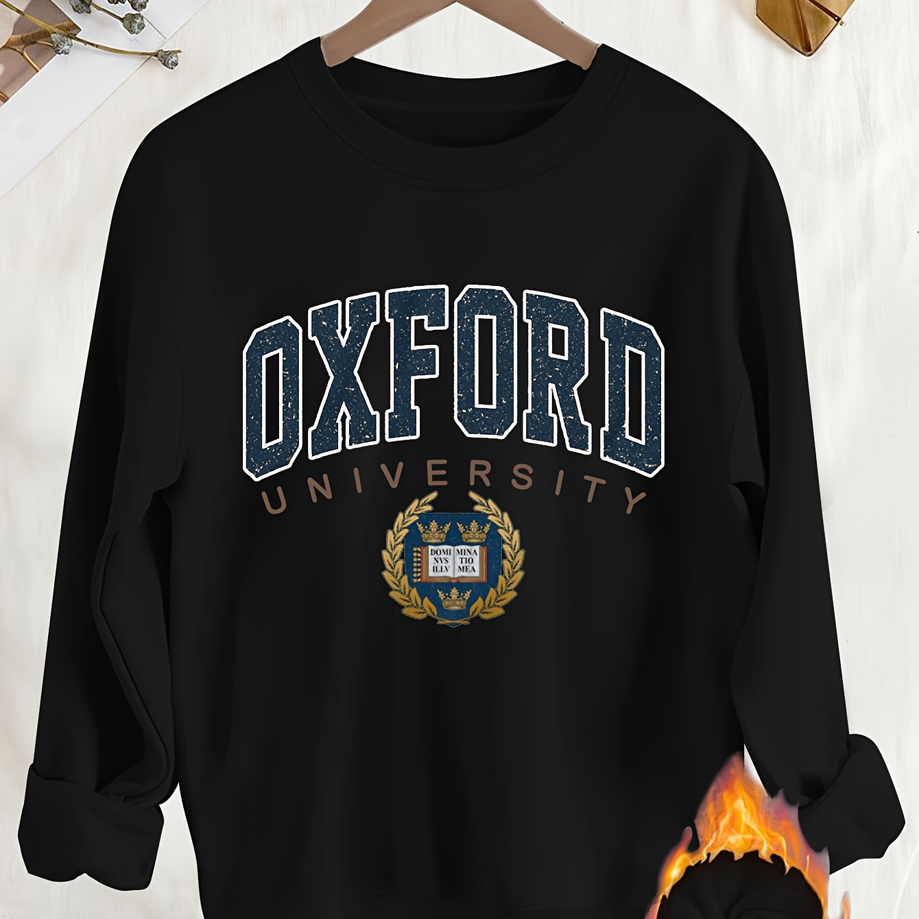 

Letter Print Sweatshirt, Crew Neck Casual Sweatshirt For Winter & Fall, Women's Clothing