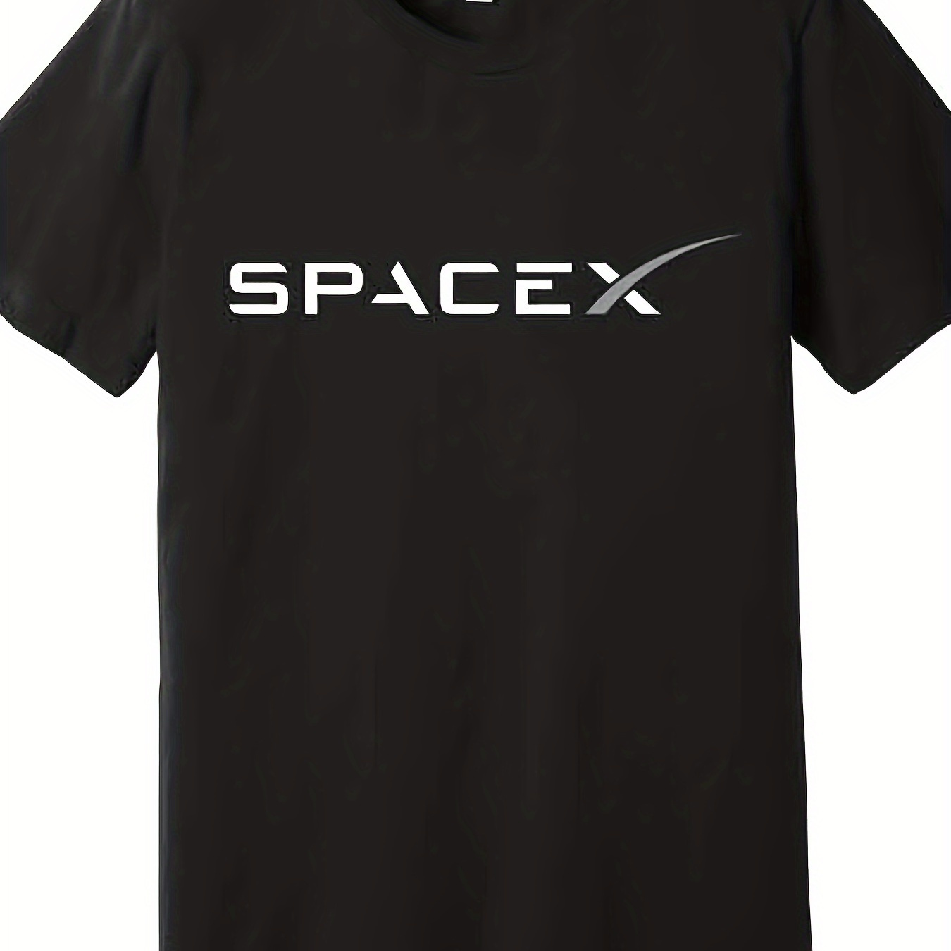 

Space Print, Men's Round Neck Short Sleeves Casual Cotton T-shirt For