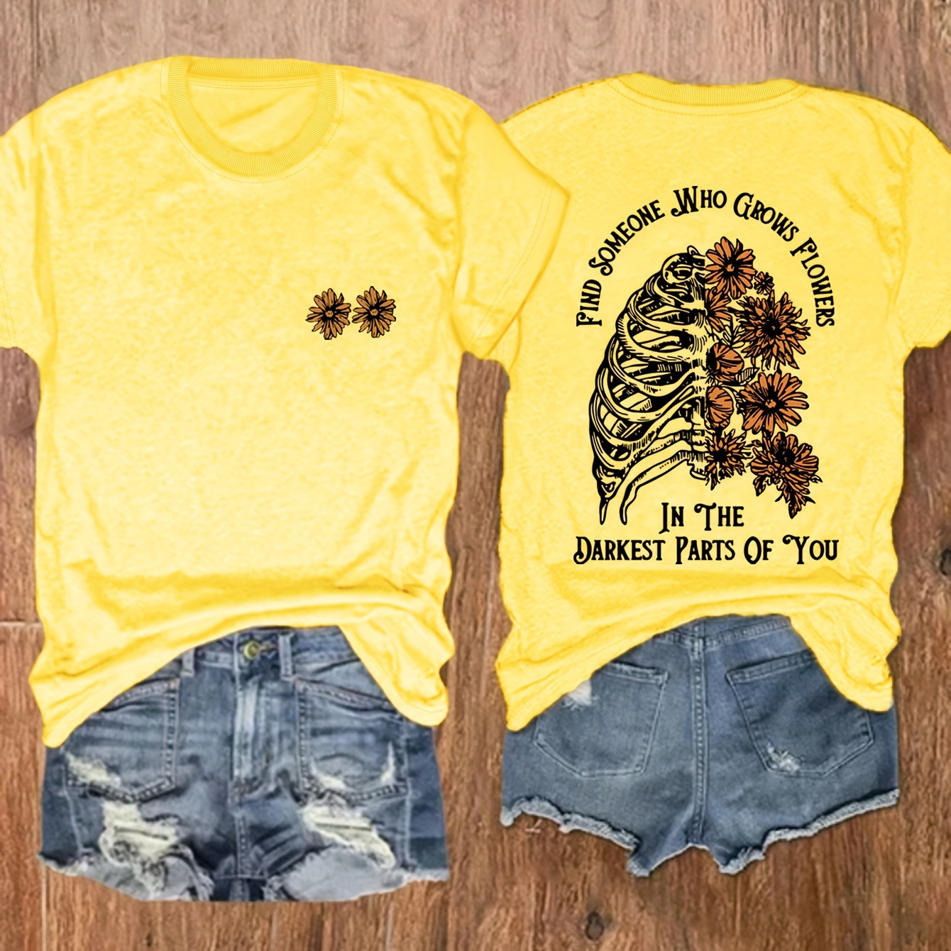 

Plus Size Graphic Print T-shirt, Short Sleeve Crew Neck Casual Top For Summer & Spring, Women's Plus Size Clothing