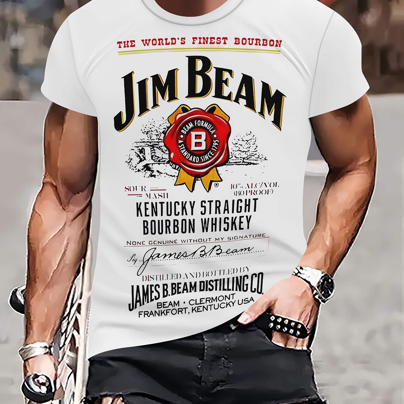 Jim's Choice Men's 3D Digital Print T-Shirt