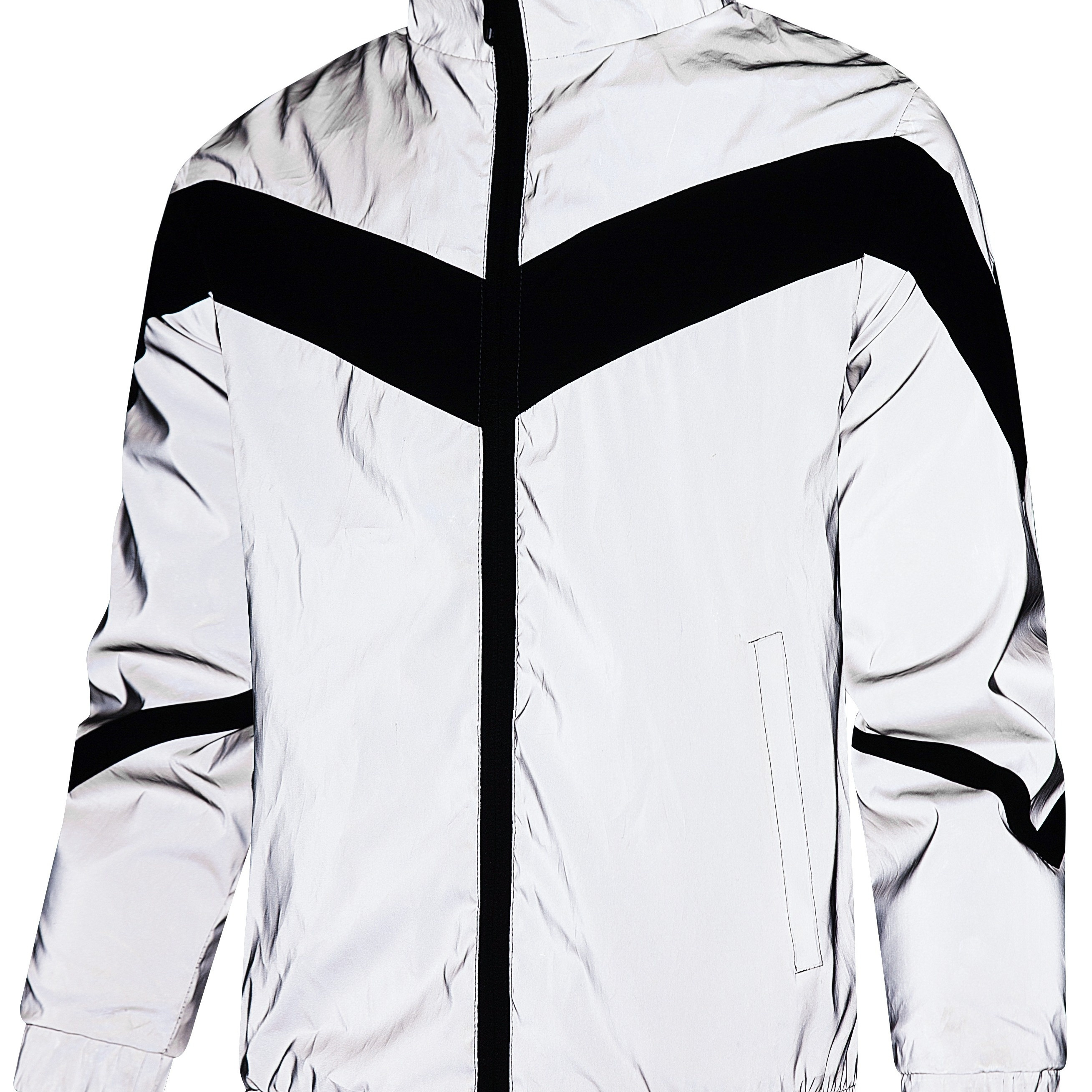 

Men's Lightweight Reflective Jacket For Spring/fall - Polyester, Zip-up, , Non-stretch Fabric, -, , Outdoor Cycling