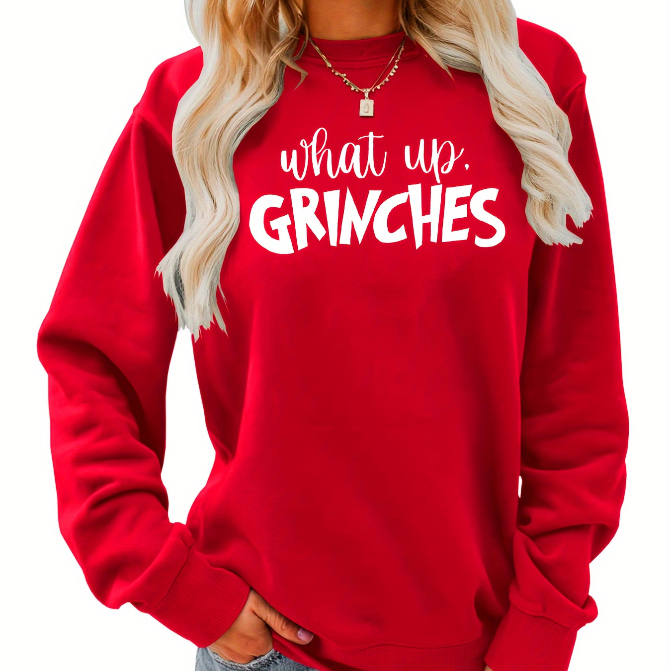 

Letter Print Sweatshirt, Casual Crew Neck Long Sleeve Sweatshirt, Women's Clothing