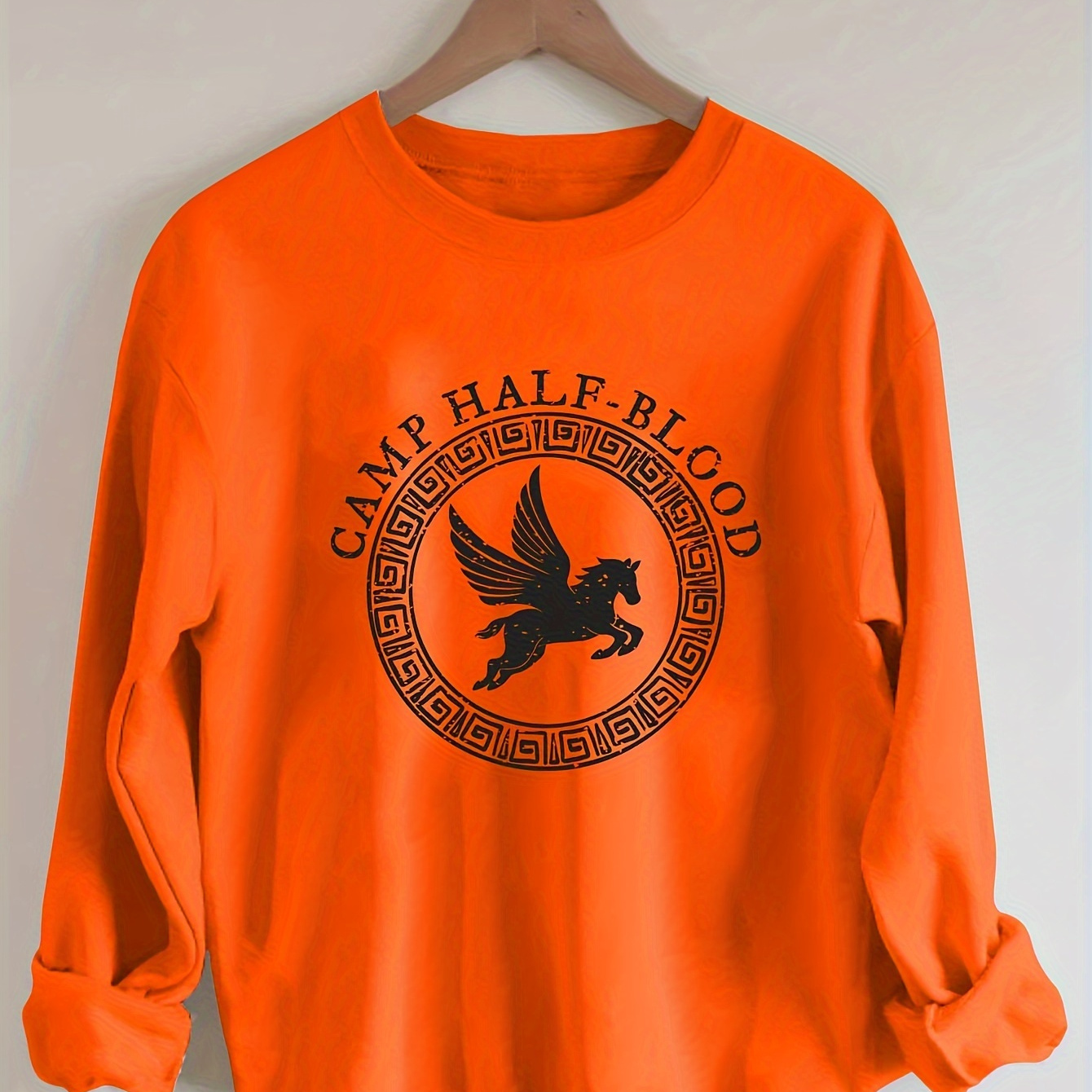 

Sweat-shirt imprimé cheval, sweat-shirt décontracté à manches longues et col rond pour l'automne et l'hiver, vêtements pour femmes