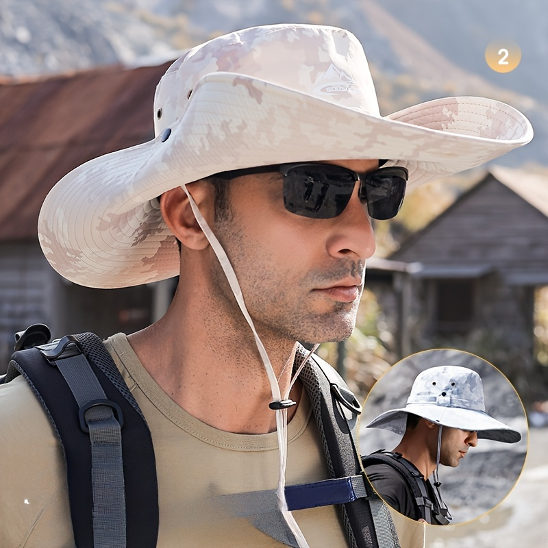 Upf 50+ Sun Protection Fishing Hat With Wide Brim And Neck - Temu Bahrain