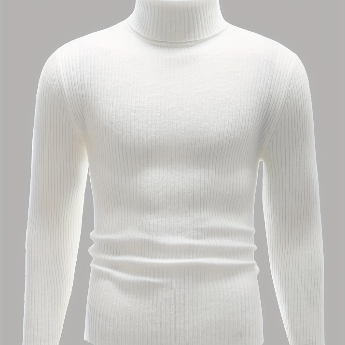 

' Thermal Turtleneck Knit Sweater, Slim Fit Pullover For Casual Wear - Ideal For Fall/winter.