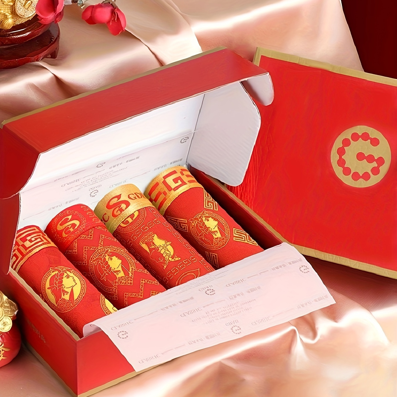 4 piece Coffret Cadeau Nouvel An Chinois Coton Mode Hommes - Temu France