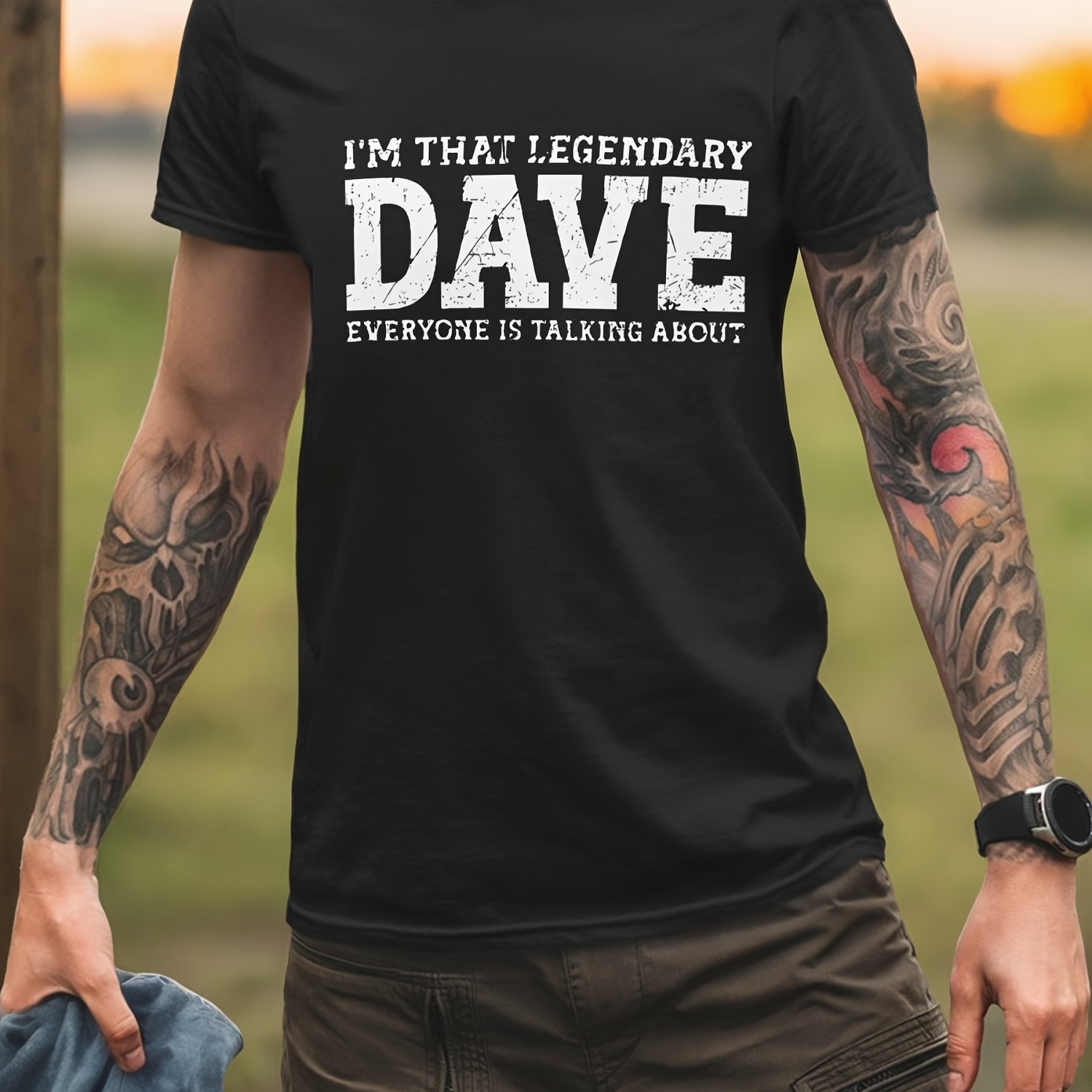 

I'm That Dave Everyone Is Talking About Funny Text Letters Casual T-shirt