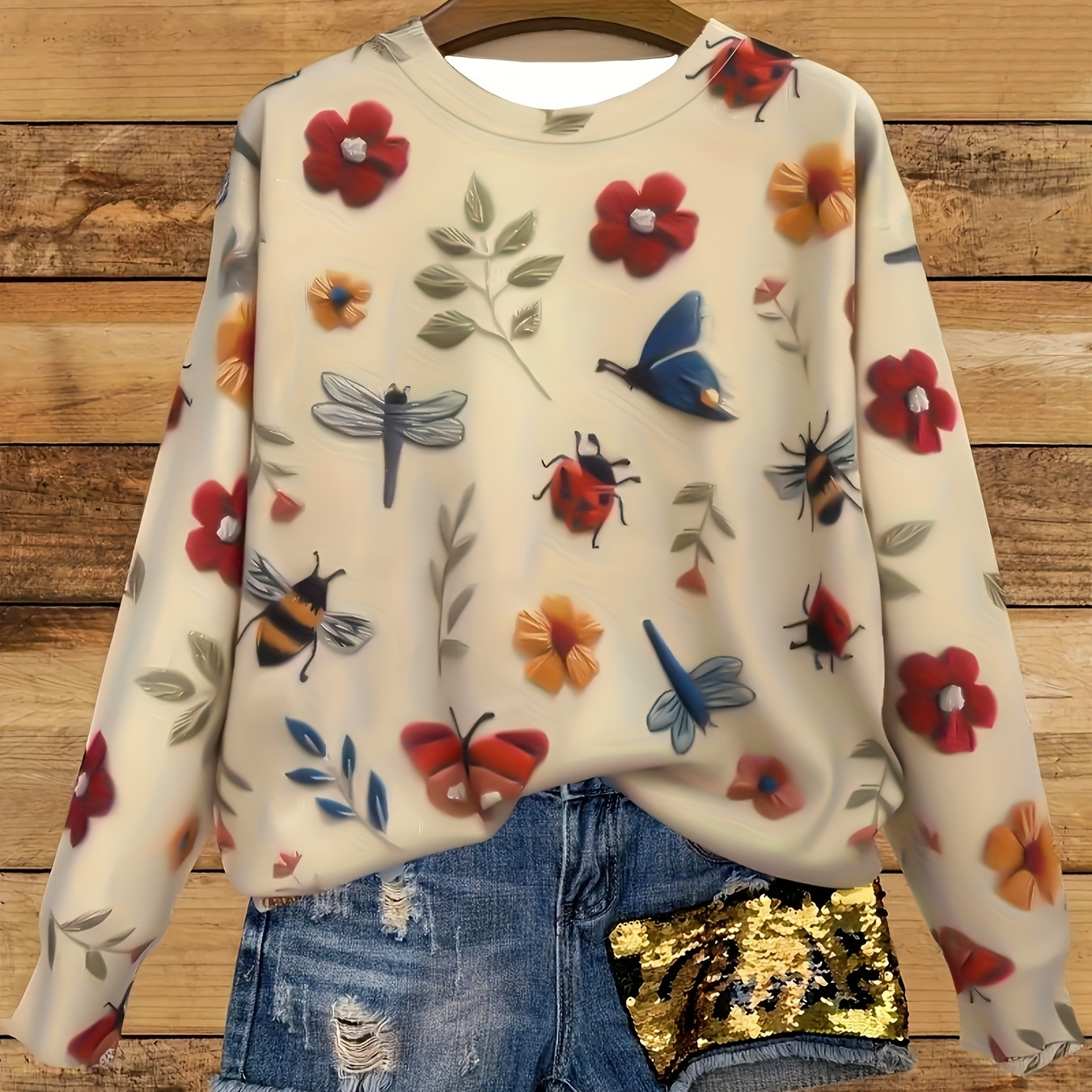 

Pullover Sweatshirt, Long Sweatshirt For Fall & , 's Clothing