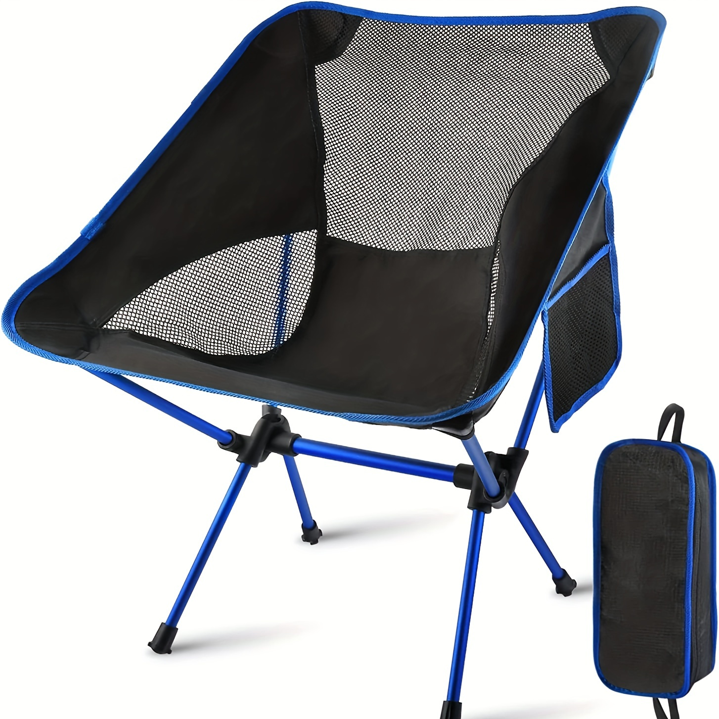 Portable Camping Stool, Folding Ultralight Fishing Chair, Compact Footstool  With Carry Bag, Weight Capacity 80Kg, For Camping, Hiking, Fishing, Garden,  Beach & Bbq : : Garden