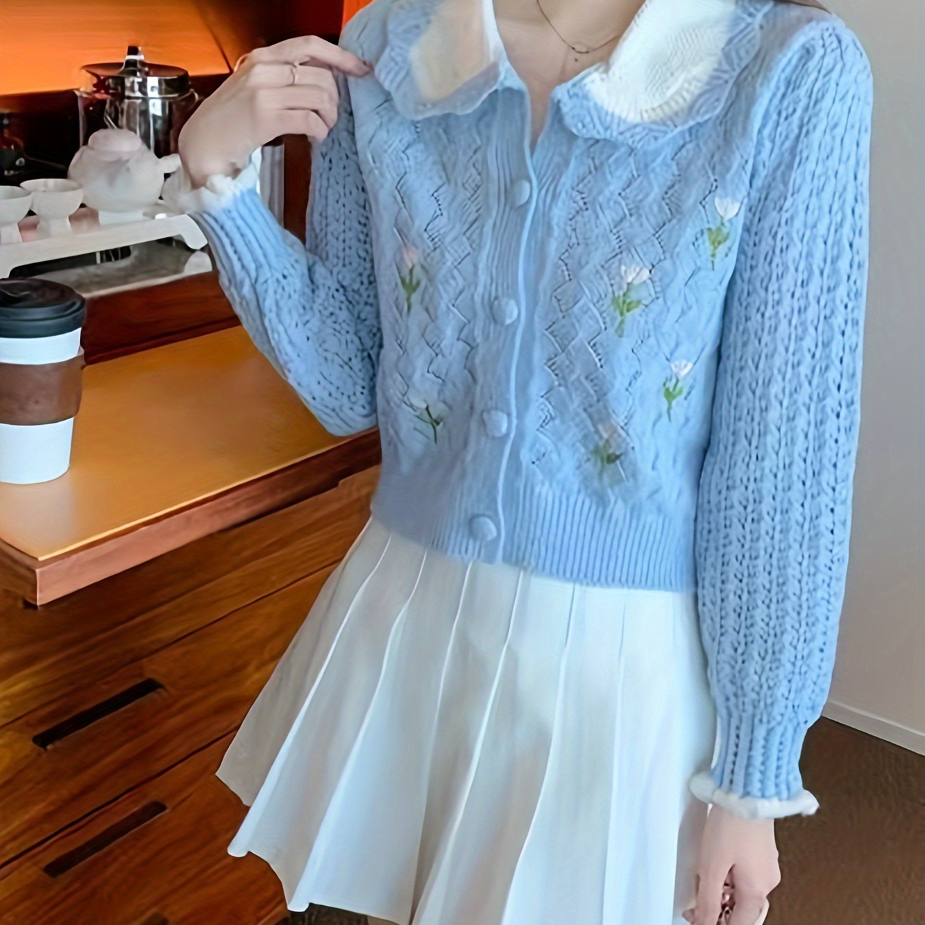 

Polyester Embroidered Pattern, , , Long Sleeve, , /