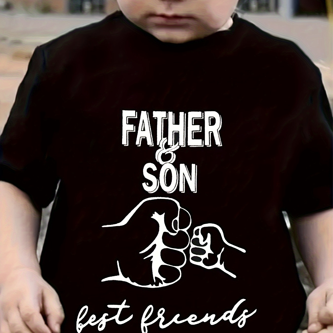 

Funny 'father & Son Best Friends' Print T-shirts For Boys - Cool, Lightweight And Comfy Summer Clothes!